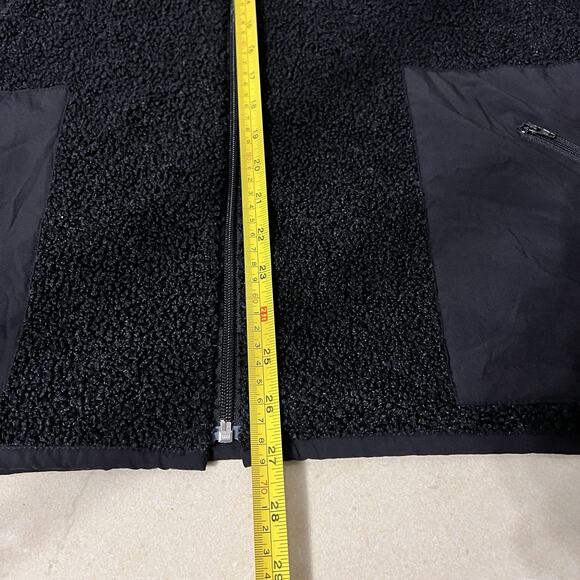 SET ACTIVE Fleece Boyfriend Jacket in Black Activewear Size Medium - Picture 7 of 9